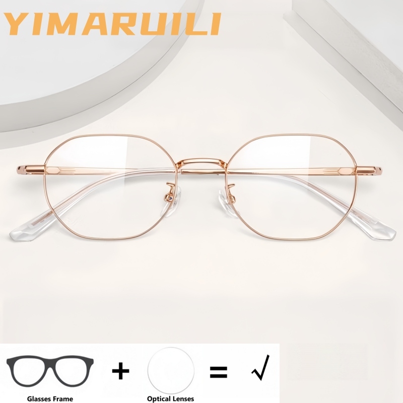 Mens Fashion Reading Glasses - YIMARUILI Retro Polygonale Herren- und Damenbrille