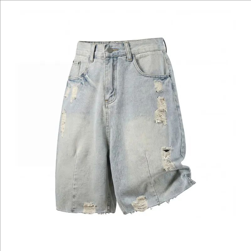 Men Fashion Jeans - Sommer Herren Casual Jeans-Shorts Lose Mittelhoch