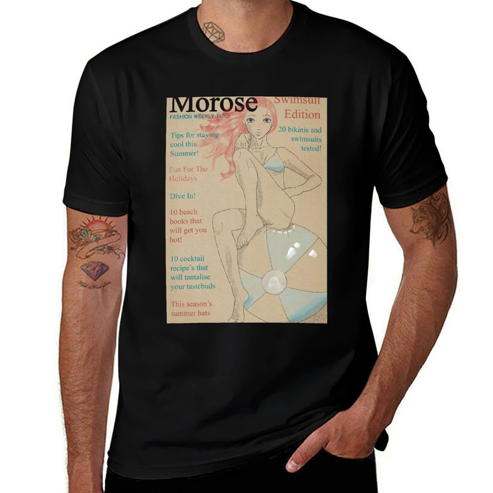 Mens Fashion Magazines - Retro-, Vintage-Fashion-Magazin-Cover: Sommer-Badeanzug- und Bikini-Ausgabe für