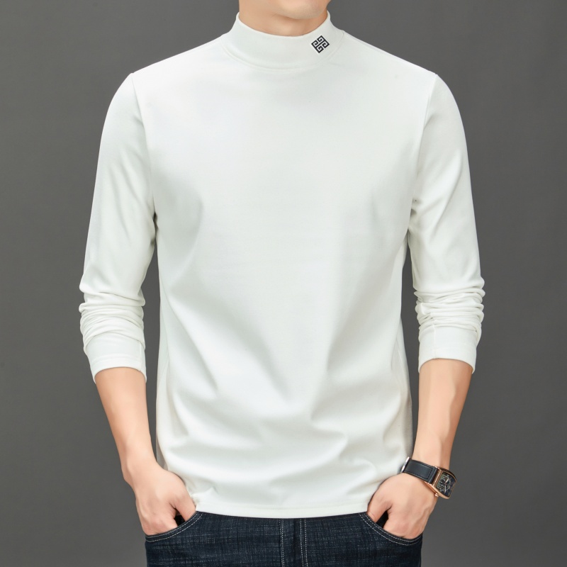 Men'S Fashion Color - Modischer Herren-Trend: Einfarbiges Halbrollkragen-Unterhemd für Herbst