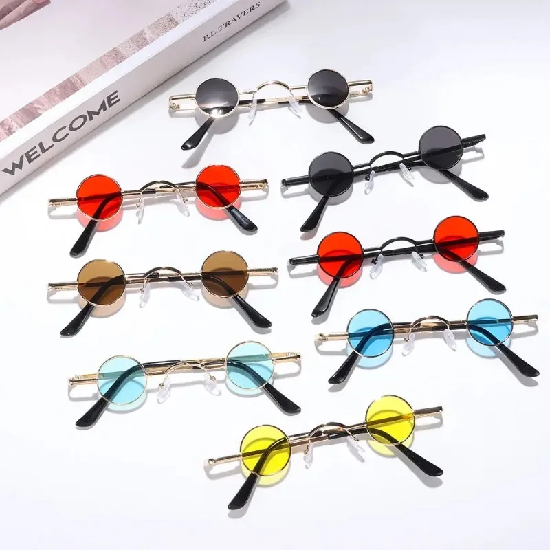 Men'S Fashion Round Glasses - Kleine, runde Rock-Punk-Sonnenbrille für Damen und