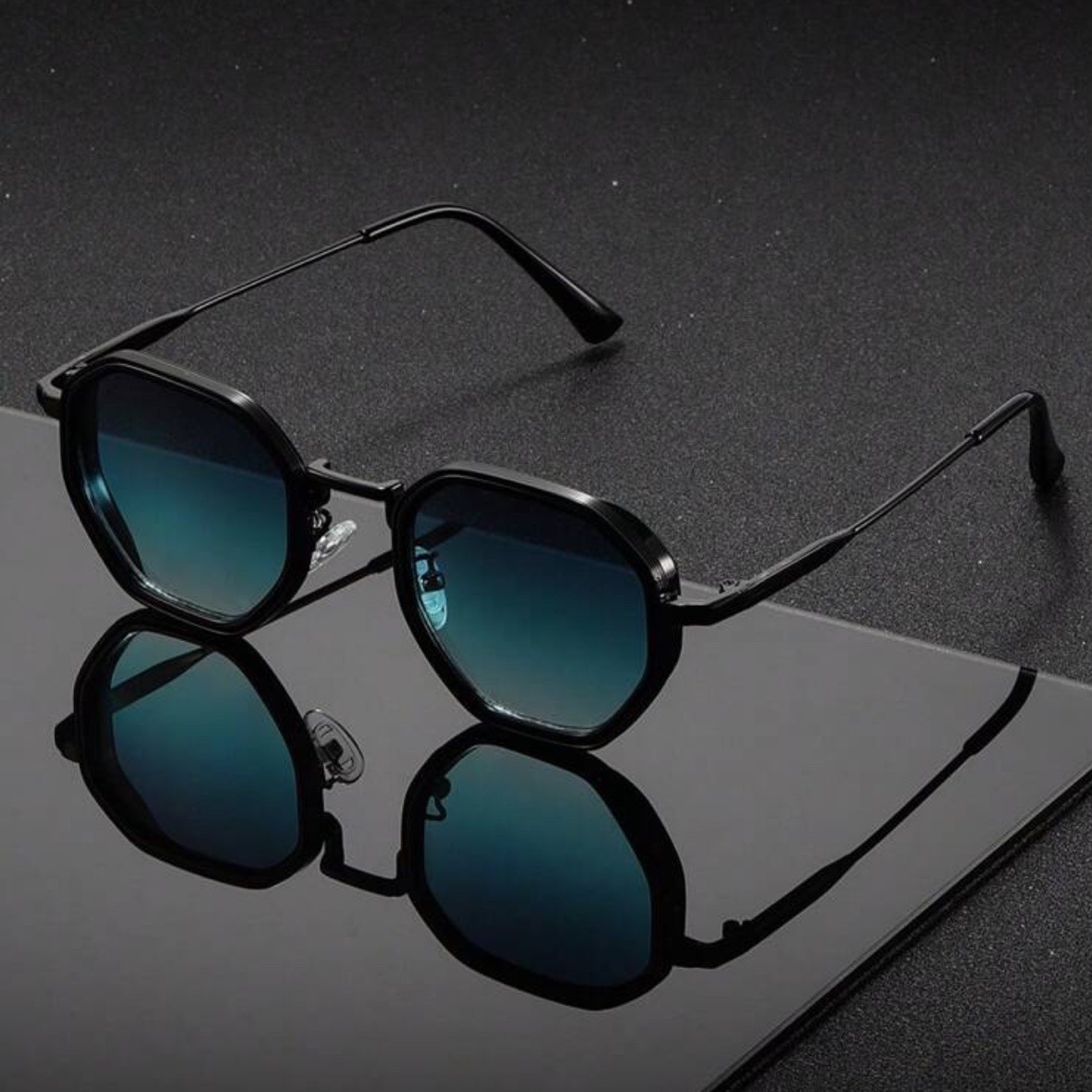 Men'S Fashion Round Glasses - 1 Paar Unisex-Sonnenbrillen aus rundem Metall,