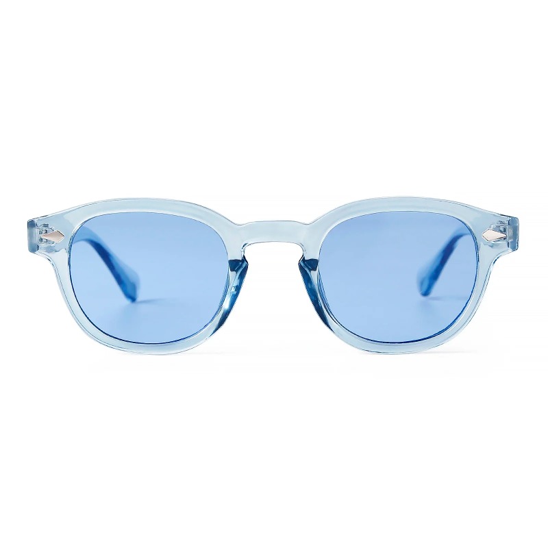 Modische Transparente Blaue Ru – Men'S Fashion Round Glasses Bewertung und Preis