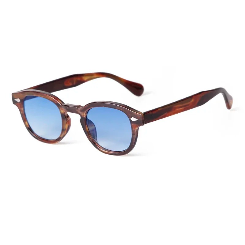 Modische Transparente Blaue Ru – Men'S Fashion Round Glasses Bewertung und Preis