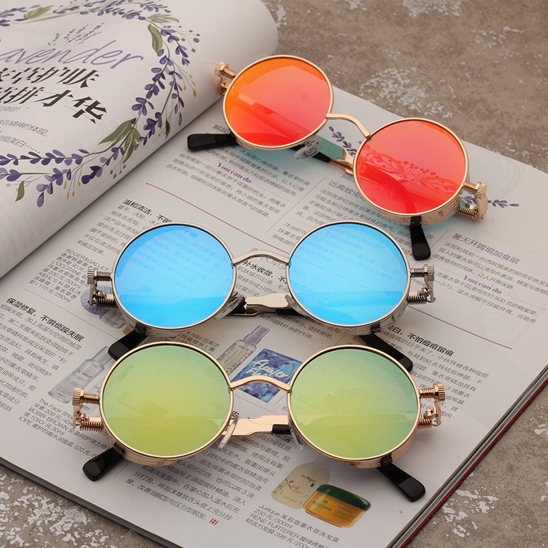 Metall Steampunk Sonnenbrille  – Men'S Fashion Round Glasses Bewertung und Preis