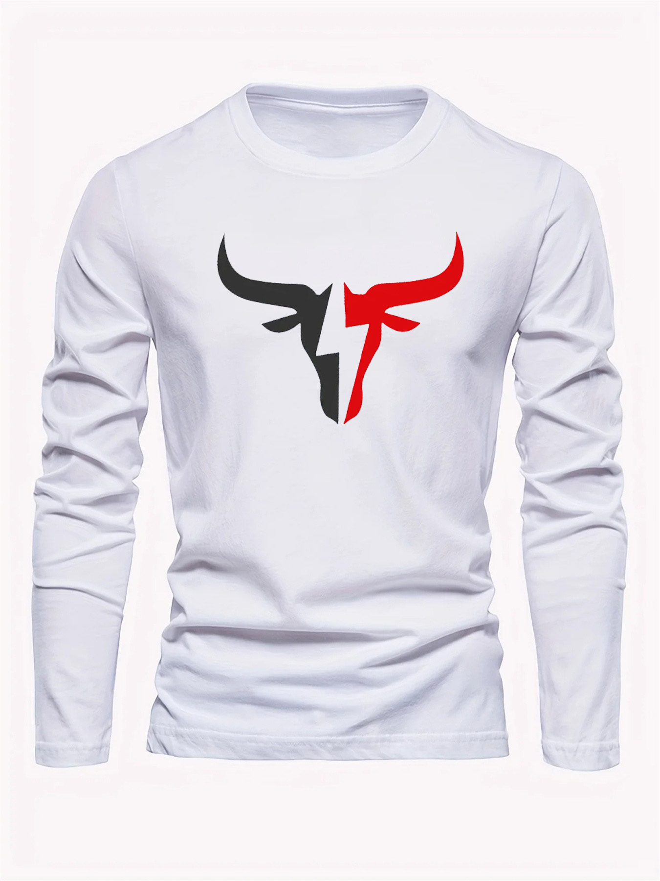 Einfarbiges Herren-Langarm-T-S – Men'S Fashion Color Bewertung und Preis