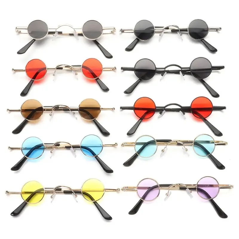 Kleine, runde Rock-Punk-Sonnen – Men'S Fashion Round Glasses Bewertung und Preis