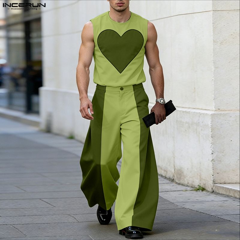 INCERUN Herren-Sets, Patchwork – Men'S Fashion Color Bewertung und Preis