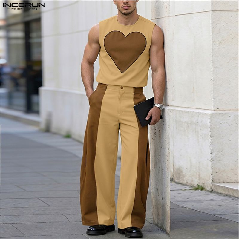 INCERUN Herren-Sets, Patchwork – Men'S Fashion Color Bewertung und Preis