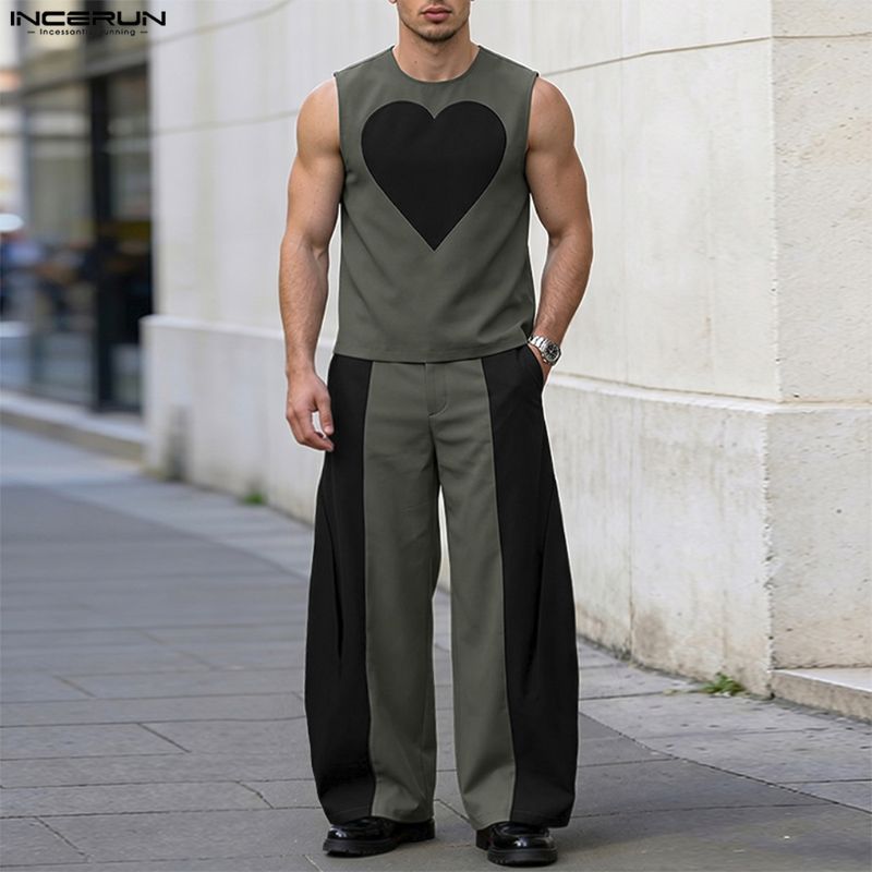 INCERUN Herren-Sets, Patchwork – Men'S Fashion Color Bewertung und Preis