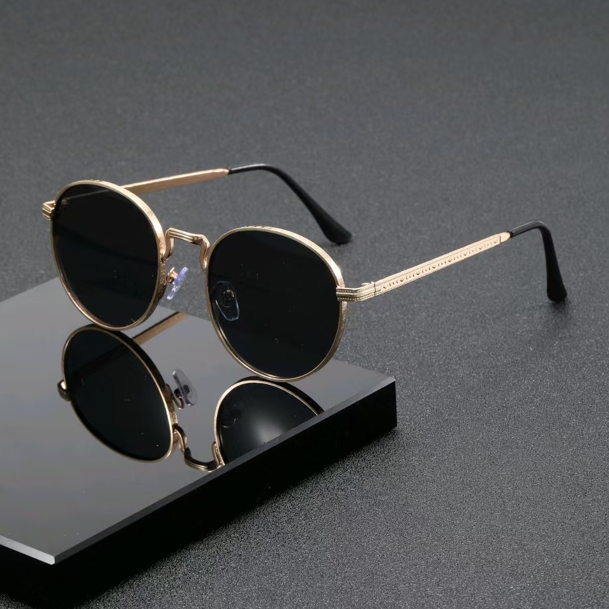 Modische Klassische Runde Sonn – Men'S Fashion Round Glasses Bewertung und Preis