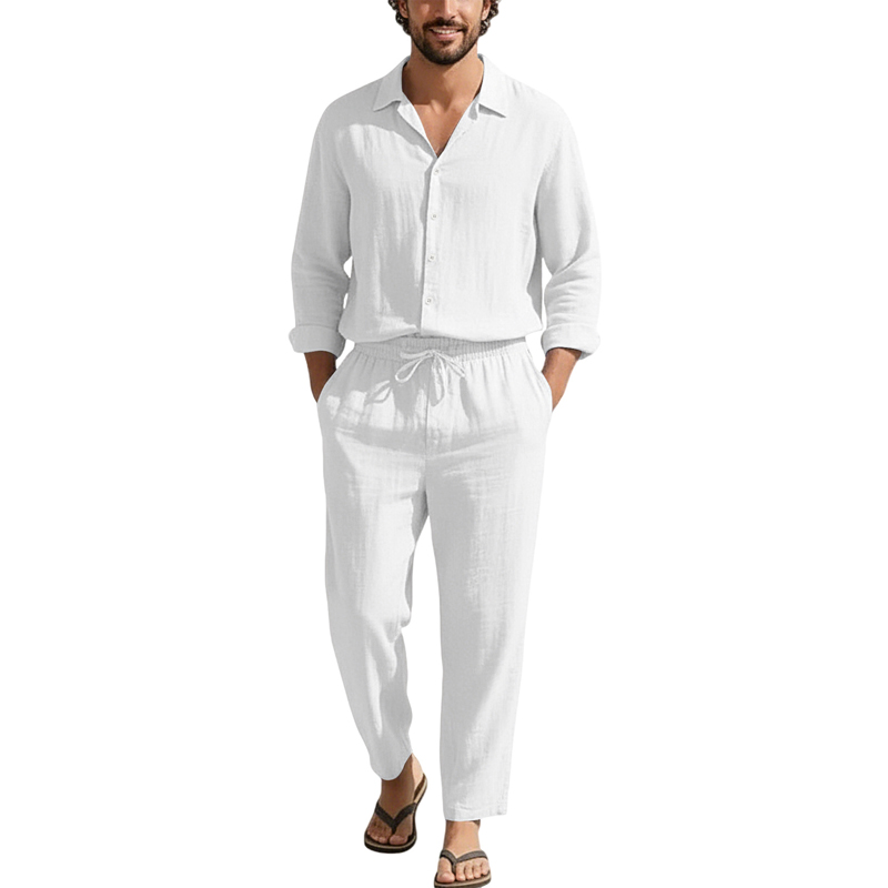 Frühling Sommer Leinen Freizei – Men'S Fashion Color Bewertung und Preis