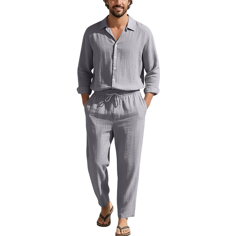 Frühling Sommer Leinen Freizei – Men'S Fashion Color Bewertung und Preis