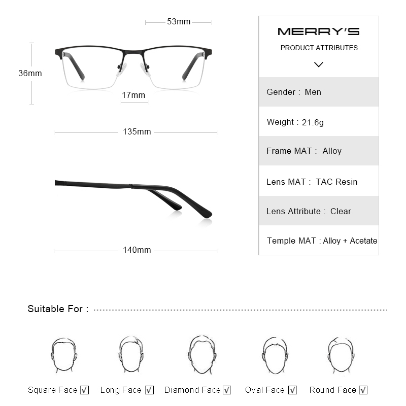 MERRYS DESIGN Männer Brillen M – Mens Fashion Reading Glasses Bewertung und Preis